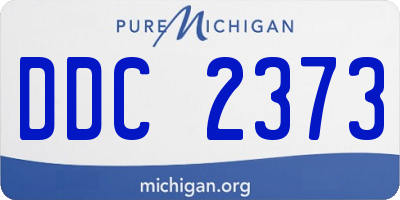 MI license plate DDC2373