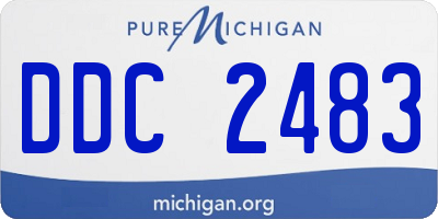 MI license plate DDC2483