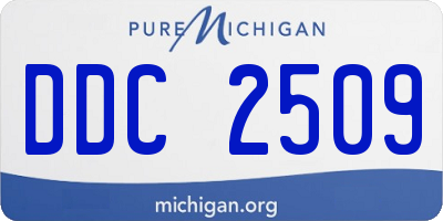 MI license plate DDC2509