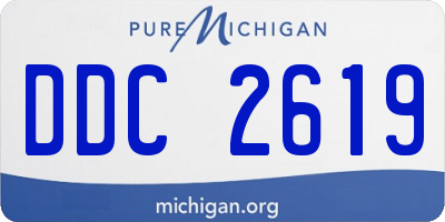 MI license plate DDC2619