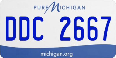 MI license plate DDC2667