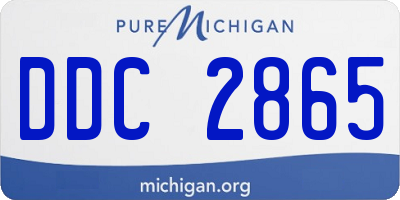 MI license plate DDC2865