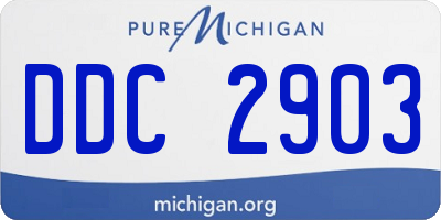 MI license plate DDC2903