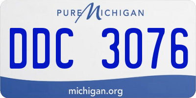 MI license plate DDC3076