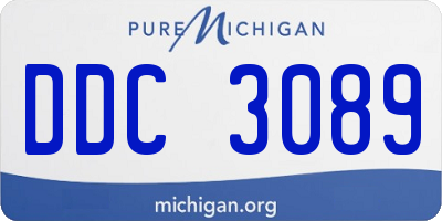 MI license plate DDC3089