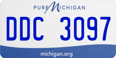 MI license plate DDC3097
