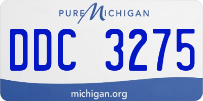 MI license plate DDC3275