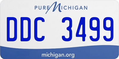 MI license plate DDC3499
