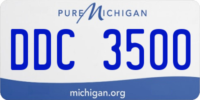 MI license plate DDC3500
