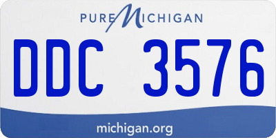 MI license plate DDC3576