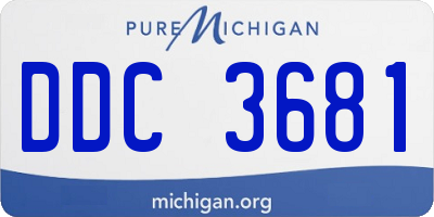 MI license plate DDC3681