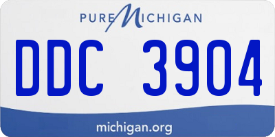 MI license plate DDC3904