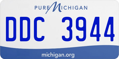 MI license plate DDC3944