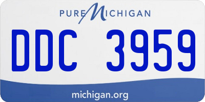 MI license plate DDC3959