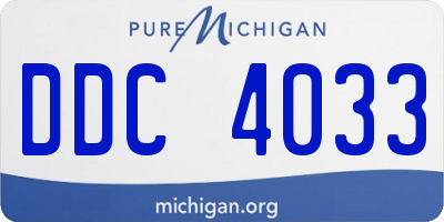MI license plate DDC4033
