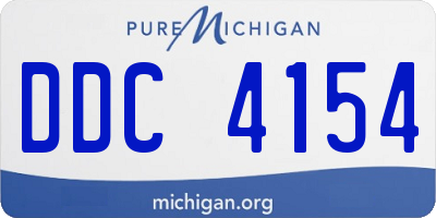 MI license plate DDC4154