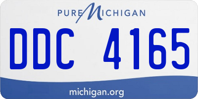 MI license plate DDC4165