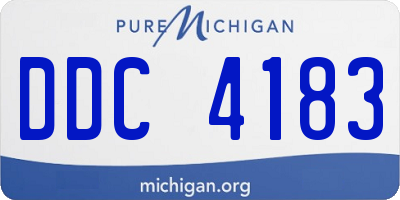 MI license plate DDC4183