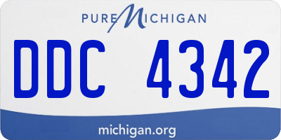 MI license plate DDC4342