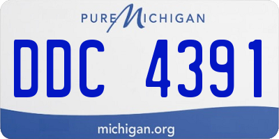 MI license plate DDC4391