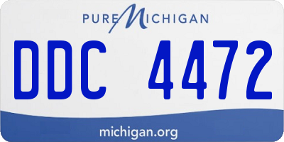 MI license plate DDC4472
