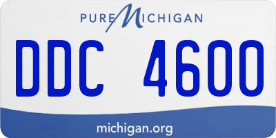 MI license plate DDC4600