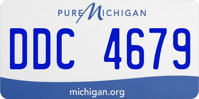 MI license plate DDC4679