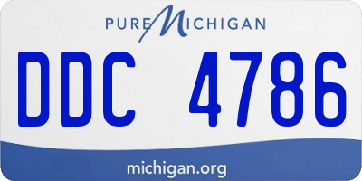 MI license plate DDC4786