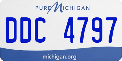 MI license plate DDC4797