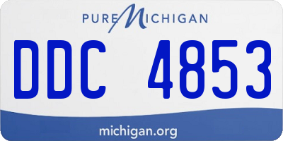 MI license plate DDC4853