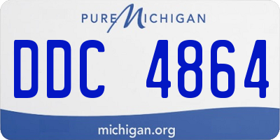 MI license plate DDC4864