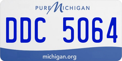 MI license plate DDC5064
