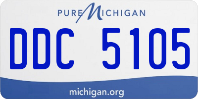 MI license plate DDC5105
