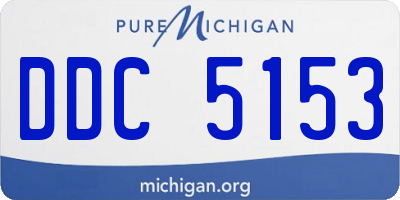 MI license plate DDC5153