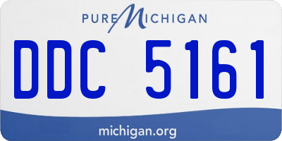 MI license plate DDC5161