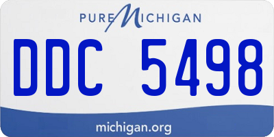 MI license plate DDC5498