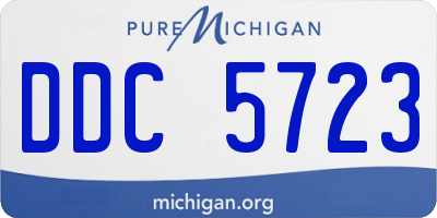 MI license plate DDC5723
