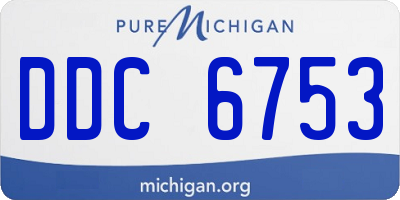 MI license plate DDC6753