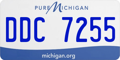 MI license plate DDC7255