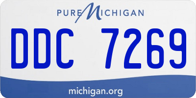 MI license plate DDC7269