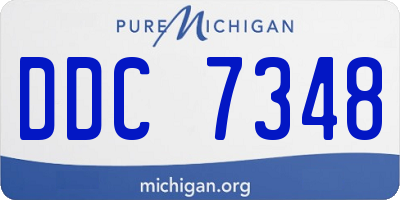 MI license plate DDC7348