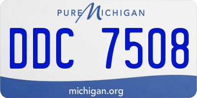 MI license plate DDC7508