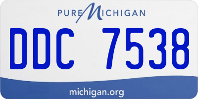 MI license plate DDC7538