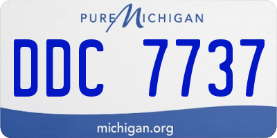 MI license plate DDC7737