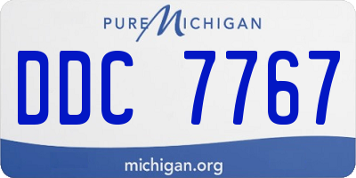 MI license plate DDC7767