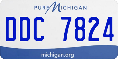 MI license plate DDC7824