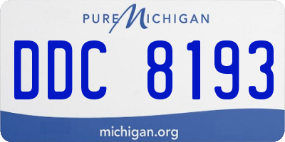 MI license plate DDC8193