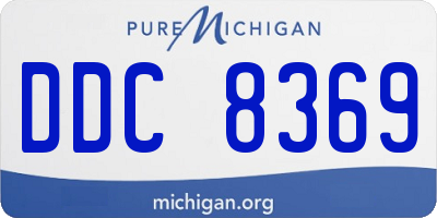 MI license plate DDC8369