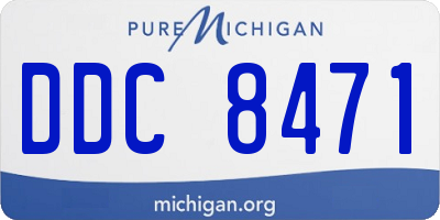 MI license plate DDC8471