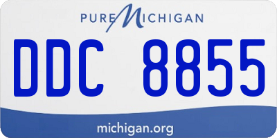 MI license plate DDC8855